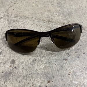 Design Optics Men's Brown Black Sunglasses Semi Rimless Classic Sporty Outdoor